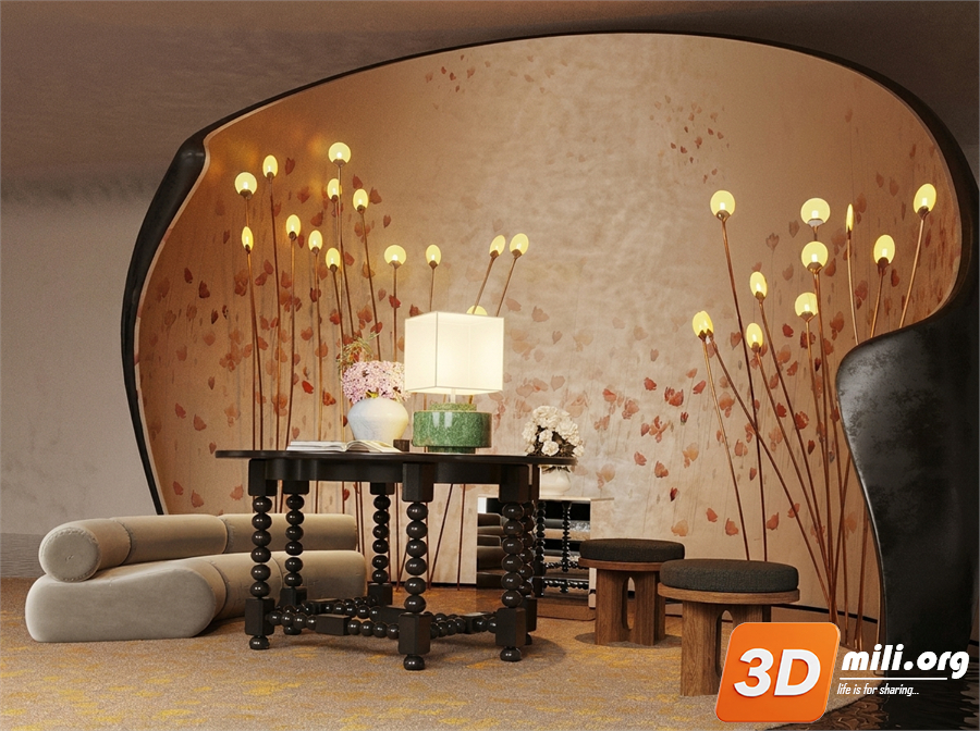 Lobby Decoration Skp Files 